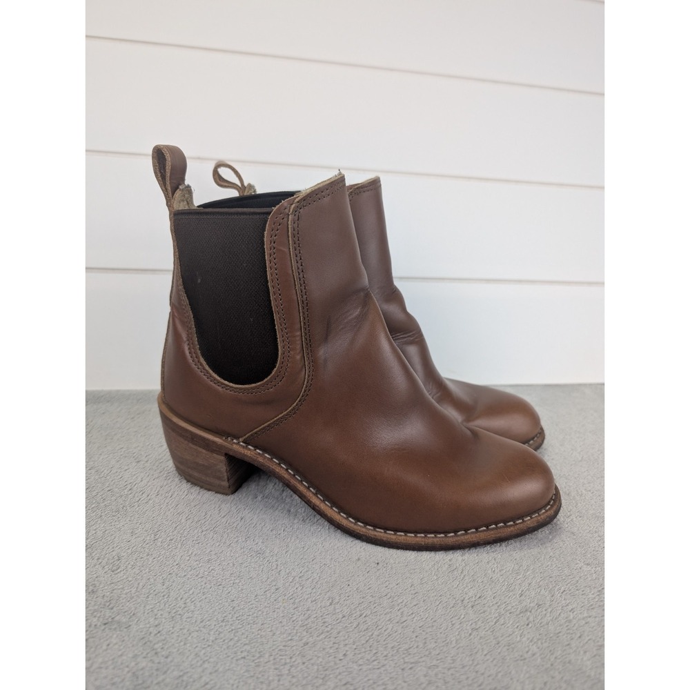 RED WING Heritage Ankle Boots Women 8 B Harriet Chelsea Brown Leather 3390 Heel